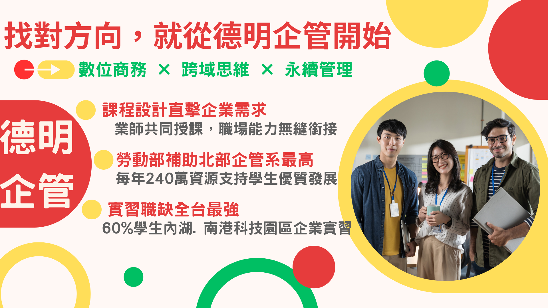 找對方向，就從德明企管開始